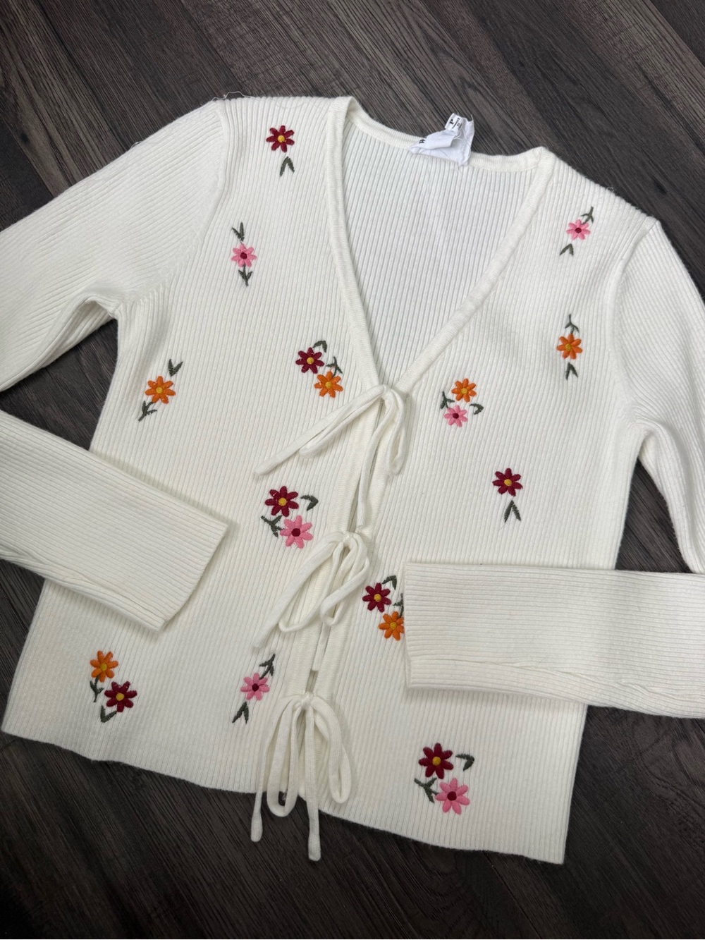 Willow & Wind | Floral Tie-Up Cardigan